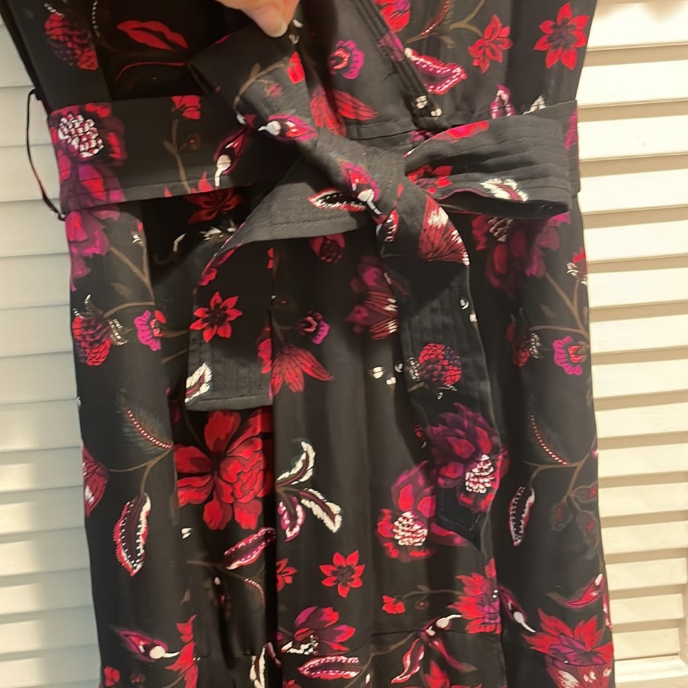 A.L.C. Navy Dress with Red Floral Print - Picture 5 of 10